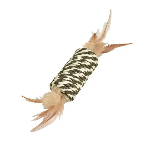 À adopter au jardin:Jouet à griffer pour chat coloris vert Bobby Tube - 8 x 3,5 cm