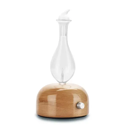 Jardin quotidien:Diffuseur par nébulisation en verre et bois Aurora Zen' Arôme - diffusion 80 m2