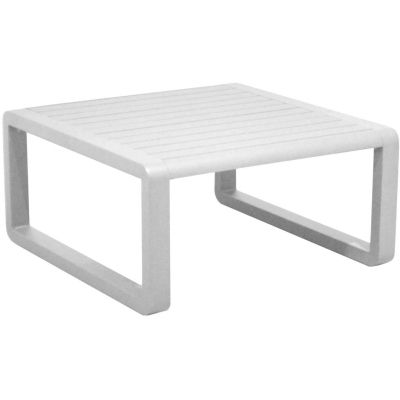 Table basse de jardin en aluminium 80x80 cm Tonio (Blanc)