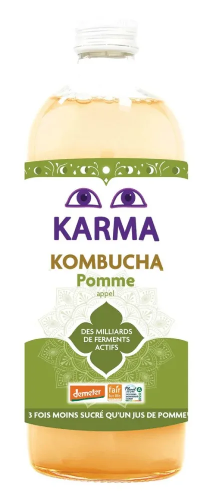 Jardin & solutions:Karma kombucha pomme bio en bouteille de verre Karma - 1 litre
