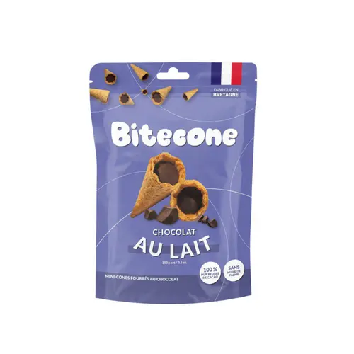 Sélection utile:Biscuits mini cônes fourrés chocolat au lait Bitecone - 100 g
