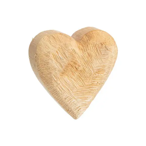 Nature facile:Cœur décoratif en bois naturel de peuplier - 15 x 15 cm