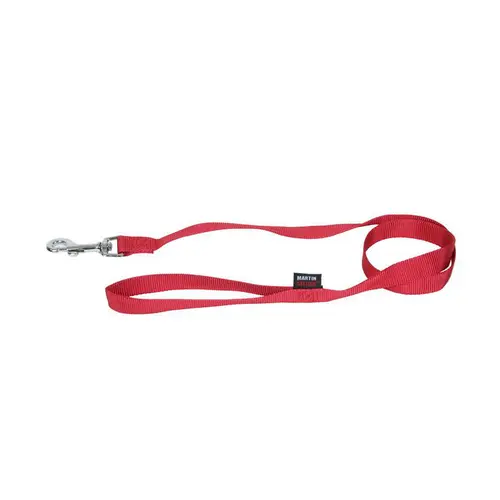 Pour plus de confort au jardin：Laisse Nylon Uni pour chat coloris rouge - 120 cm