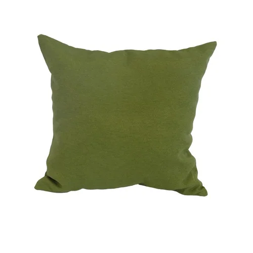 Pour vos projets:Coussin déco carré en polyester/coton vert Mousse - 40 x 40 x 15 cm