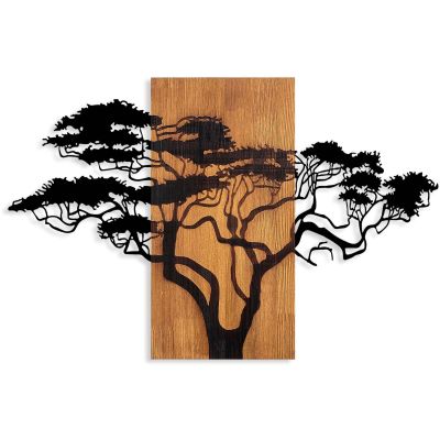 Décoration murale en bois et métal Walnut (Arbre large)