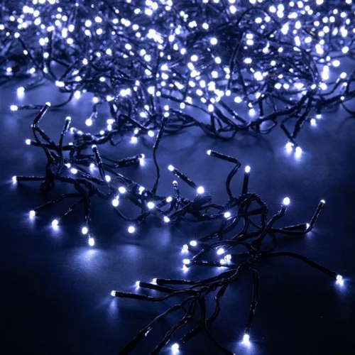 Jardin et équipement：Guirlande lumineuse LED à lumière animée blanc froid sur secteur - 13,5 m