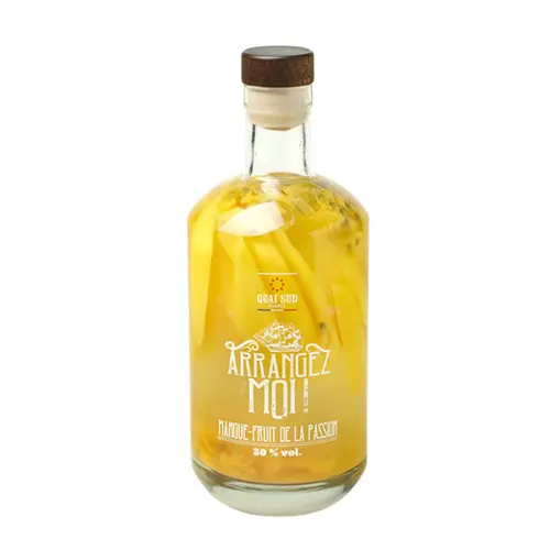Bien pensé jardin：Préparation pour rhum arrangé à la mangue et aux fruits de la passion Quai Sud Arrangez-moi - 50 cl