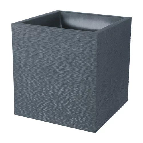 Pour profiter dehors:Pot carré Graphit anthracite L.40 x l.40 x H.40 cm