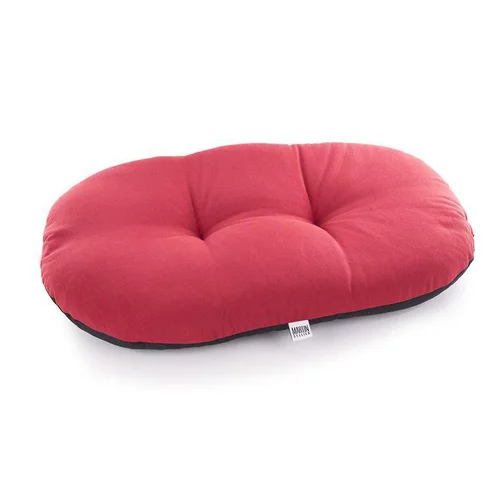 Pour un extérieur plus agréable:Coussin ovale en ouatine rouge 87x57 cm