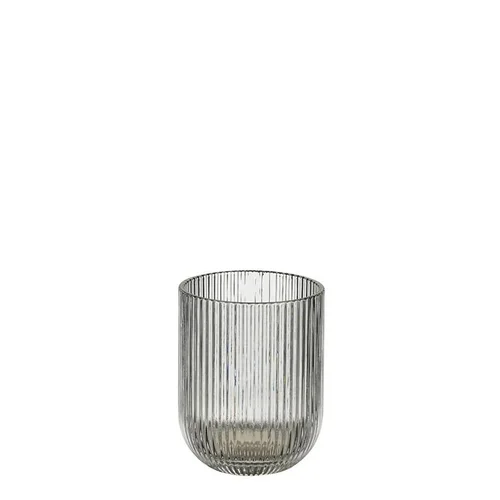 Nature maison:Verre à eau en verre cannelé Merlot - Ø 9,5 x H 7,5 cm
