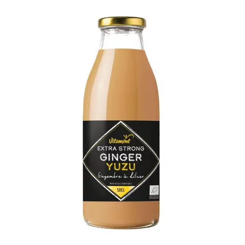 À découvrir au jardin：Extra strong ginger yuzu bio en bouteille Vitamont - 50 cl