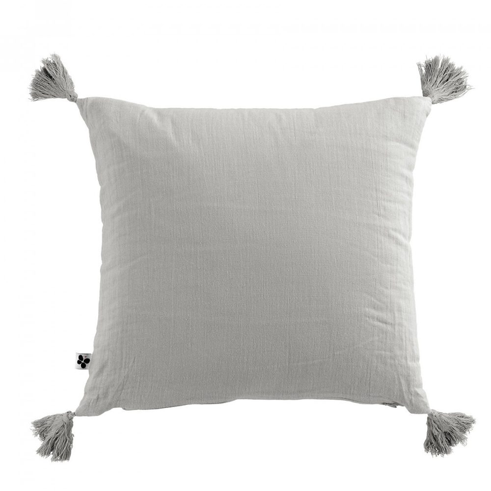 Coussin, plaid et pouf – Coussin dehoussable gaze de coton Nuage 40 cm