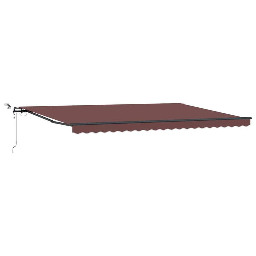 vidaXL Auvent rétractable Marron 500 × 300 cm Polyester