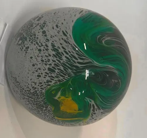 Équipement au jardin:Boule sulfure verte en verre Eden - Ø 8 cm