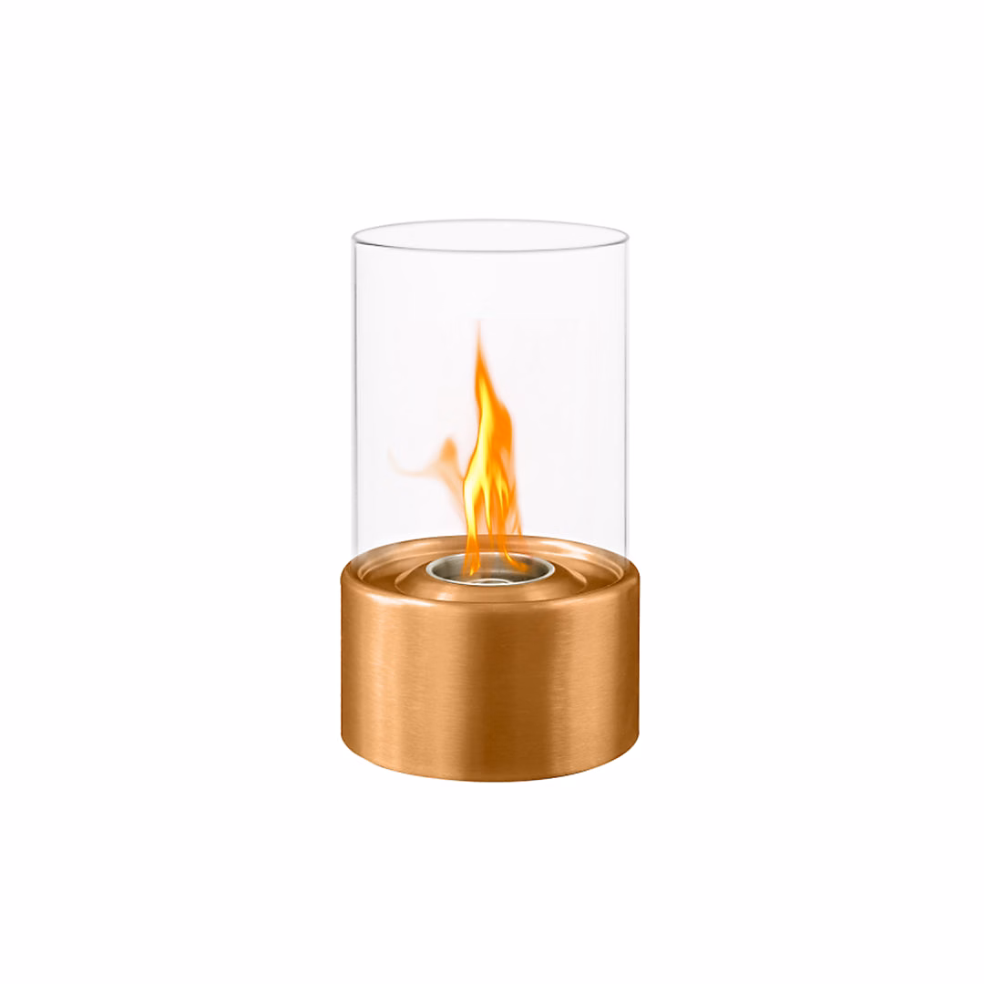 Chauffage d'appoint – Cheminée Bio De Table Au Bioéthanol Marsiglia Bronze D16Xh27 Interne Externe