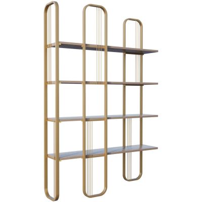 Etagère en aggloméré et métal Sierra (Doré)