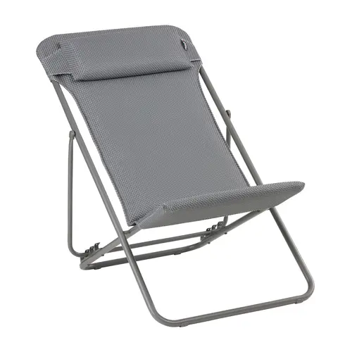 Style nature:Maxi Transat BeComfort® tube titane silver Lafuma Mobilier - 62 x 83 x 94 cm
