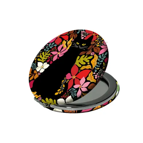 La solution pour vos extérieurs：Miroir de poche le chat noir - Ø 7,5 cm