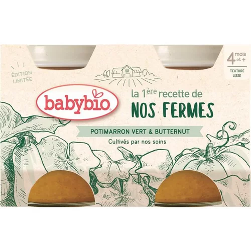 Style extérieur:Petits Pots pomme de terre et potimarron vert - 2x130 gr