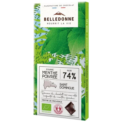 Une solution pour le jardin：Tablette fourrée menthe bio Belledonne - 80 g