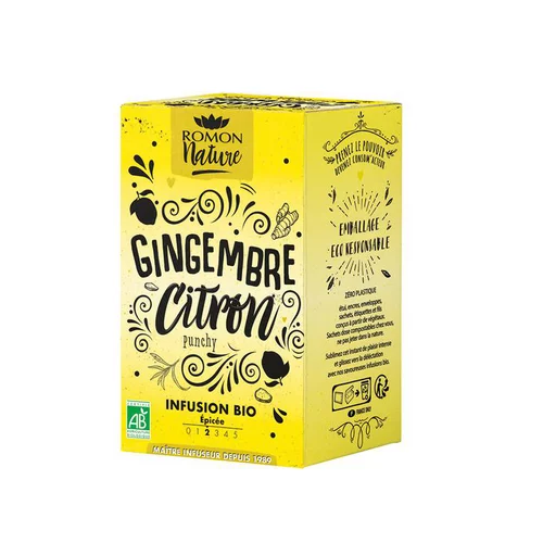 Côté jardin:Infusion bio "Gingembre citron"