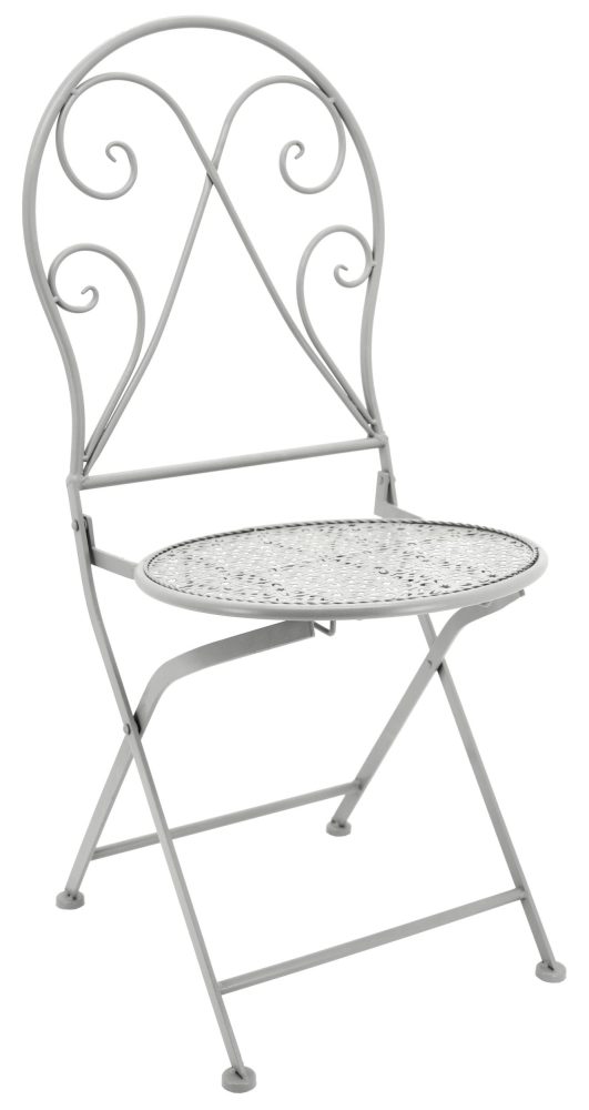 Chaise en métal forgé pliante Romantic