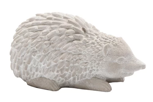 Au service de votre jardin:Figurine hérisson coloris gris en ciment - 18,5 x 11,5 x 9,5 cm