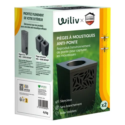 Pour un extérieur plus agréable：Piège anti-moustique anti-ponte WILIV x HOME DEFENSE®