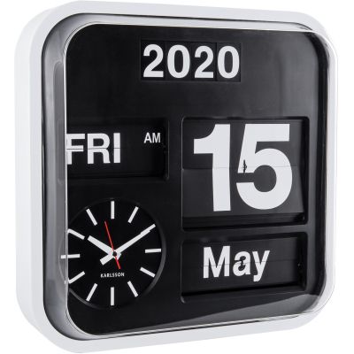 Horloge vintage Big Flip 43 cm (Blanc)