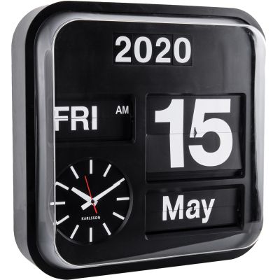 Horloge vintage Big Flip 43 cm (Noir)