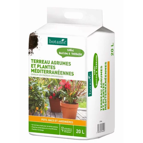 Pour un extérieur bien équipé:Terreau agrumes et plantes méditerranéennes botanic® - 20 L