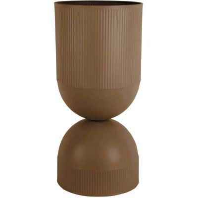 Cache pot en métal réversible Tonar (Marron - XL)