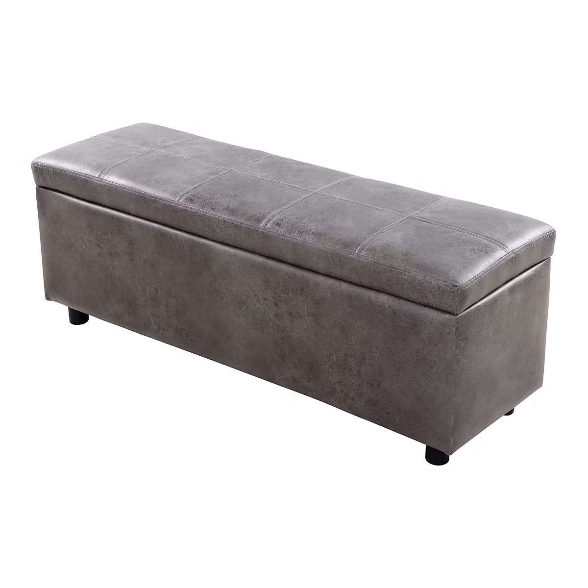 Banc de rangement Bukit 118 × 37 × 43 cm gris en.casa