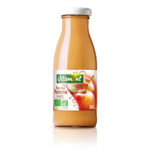 Malin au jardin：Pur jus de pommes bio Vitamont - 25 cl