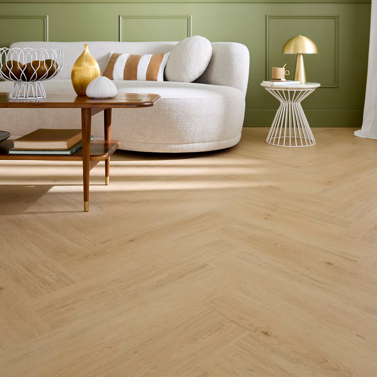 Lame PVC clipsable Mambo chevron décor chêne naturel GoodHome (vendue au carton) – Réf. JEREWYKKM1282262769