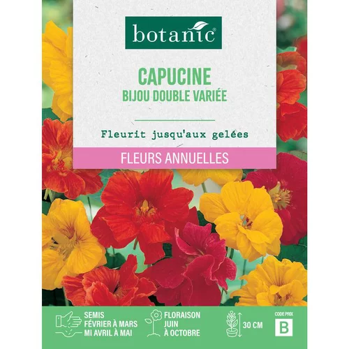 Confort extérieur：Graines de fleurs de Capucine bijou double variée botanic®