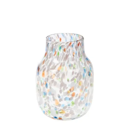 Pour tous les jardins：Vase en verre multicolore Izak - Ø 15 x H 29 cm