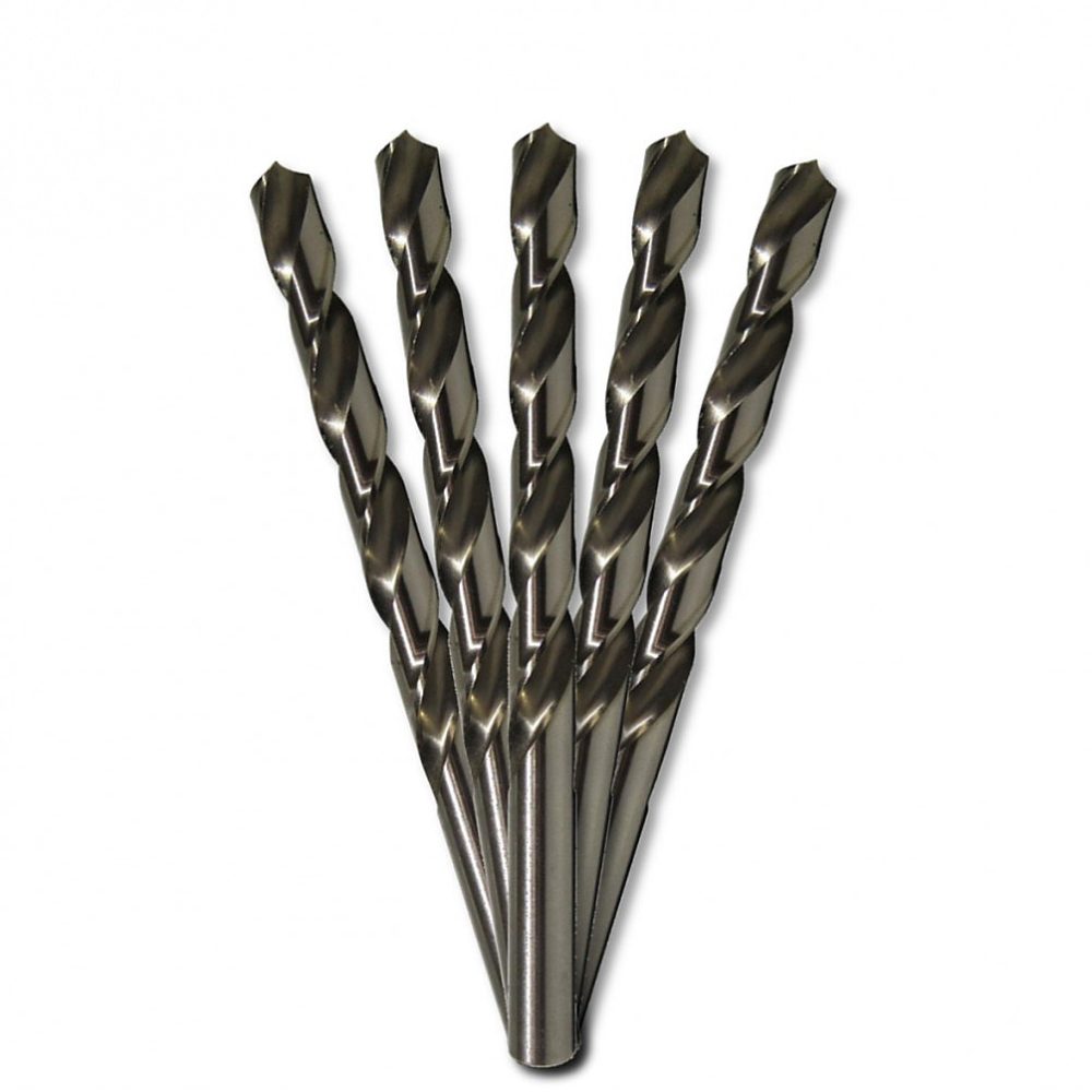 5 forets métaux HSS M2 Pro D. 11 – 5 mm x Lu. 94 x Lt. 142 mm 135degrès taillé, meulé pour aciers, Diamwood