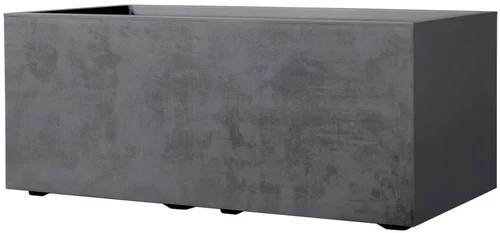 Pratique pour le jardin:Muret à réserve d'eau en plastique injecté gris à roulettes Millenium Anthracite - 100 x 39 x 39 cm