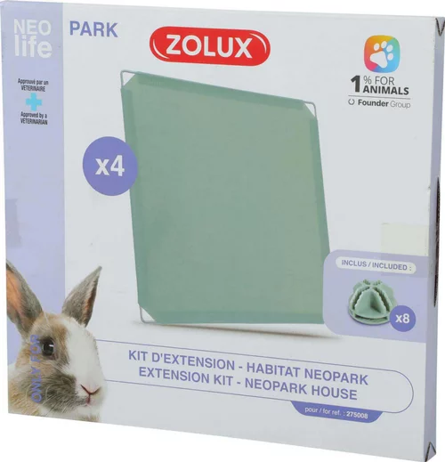 Essentiel maison:Kit d'extension pour Neopark Life du lapin coloris vert Zolux – 35,5 x 35 cm – x 4 plaques