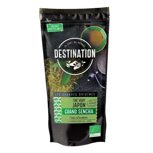 Qualité jardin：Thé vert grand sencha bio Destination - 80 g