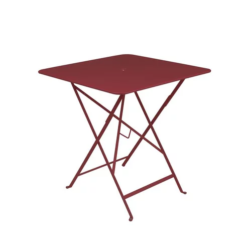 Pour donner du style au jardin:Table carrée en acier coloris piment Bistro Fermob - 71 x 71 x 75 cm