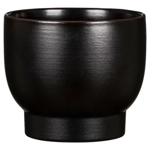 Extérieur facile:Cache-pot en céramique noir Scheurich 930 Ebano - Ø 15 cm