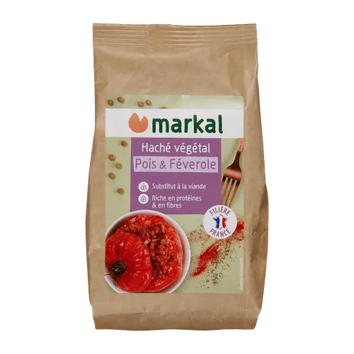 Au service de vos extérieurs：Haché végétal pois et feverole bio Markal - 175 g