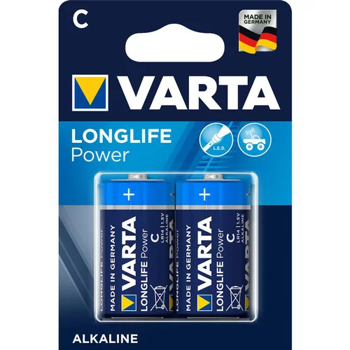 Pour votre espace extérieur:Piles alcalines C/LR14 Varta Longlife power - Le lot de 2