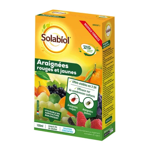 Déco pour le jardin：Insecticide naturel pour araignées rouges Solabiol - 100 ml