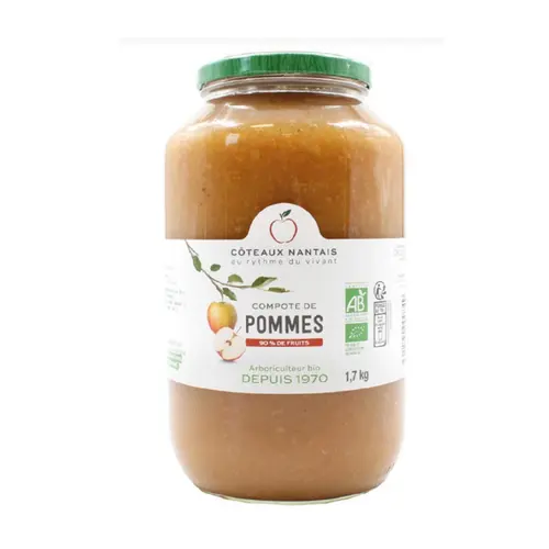 Univers végétal:Compote de pommes sucre bio Coteaux Nantais - 1,7 kg