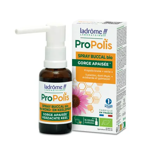 Jardin sélection:Spray buccal bio gorge apaisée à la propolis Ladrôme – 30 ml