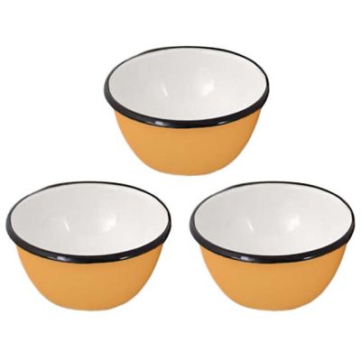 Bol en émail coloré Classic 16 cm (Lot de 3) (Jaune)