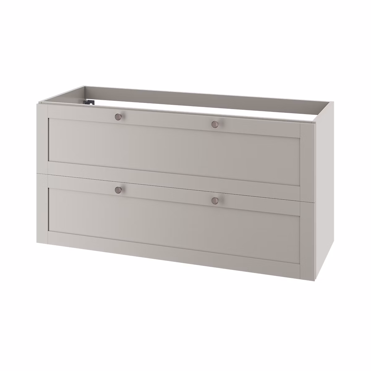Meuble sous vasque suspendu taupe mat 2 tiroirs l.120 x H.60 x P.45 cm – GoodHome Imandra